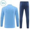 Manchester City Blauwe Trainings Sweatshirt Kwart-Zip 2024-25  - Kids
